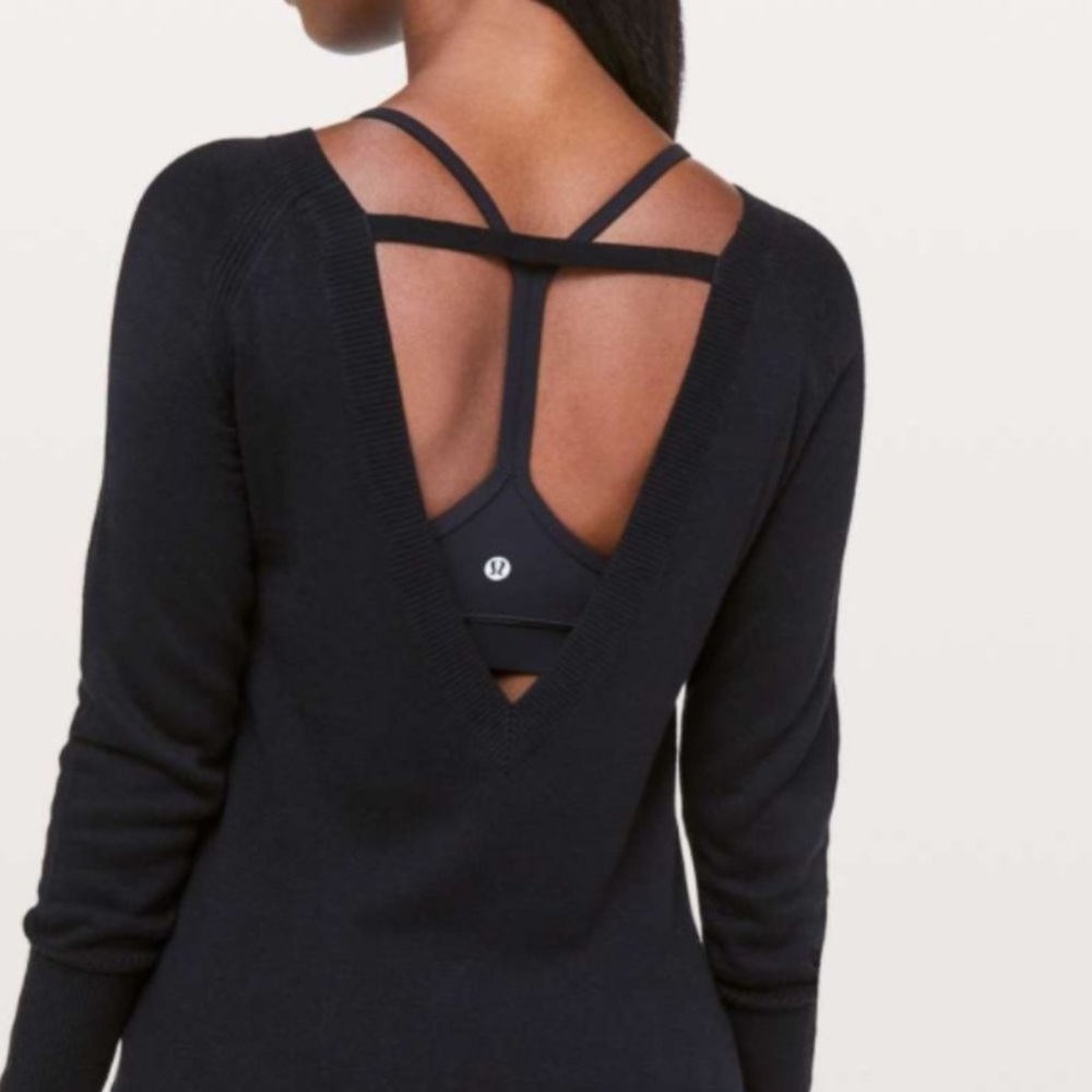 Lululemon Cashlu Unity Drop Back Sweater EUC